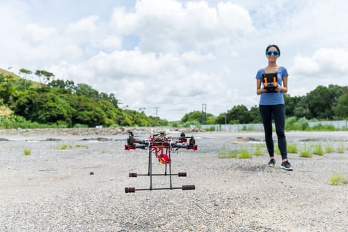 Preview: Woman controling a drone