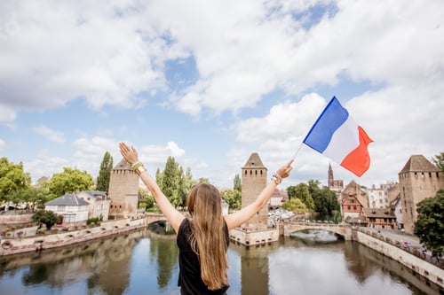 Preview: Woman traveling in Strasbourg city, France