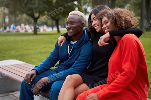 Preview: Multi-ethnic group teenage friends.