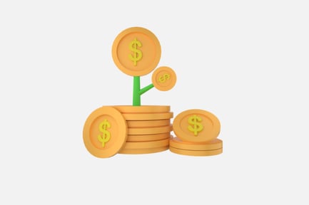 Preview: Sprout from Coin 3D Illustration