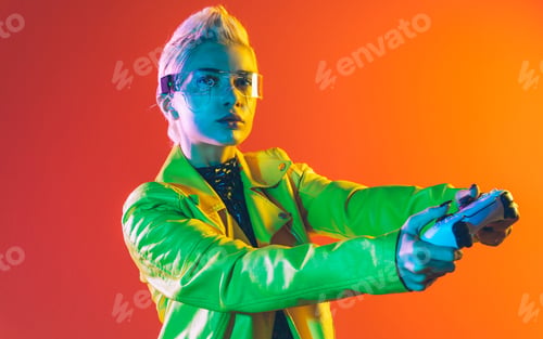 Preview: Representation of a bionic super human with advanced technology parts