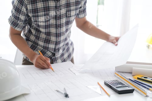 Preview: Architectural building design and construction plans.