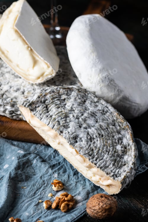 Preview: Assorted cheese. Various type of cheese.