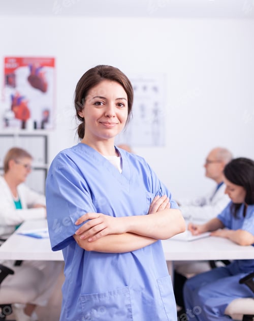 Preview: Medical therapist looking at camera