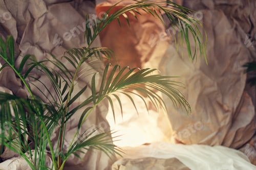 Preview: Christian Easter concept. Jesus Christ resurrection. Empty tomb of Jesus with light. Born to Die