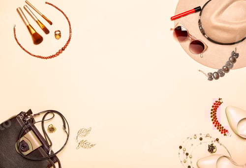 Preview: Fashion and Beauty Accessories Flat Lay Still Life