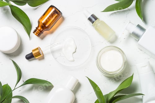 Preview: Cosmetic laboratory concept with natural cosmetic products