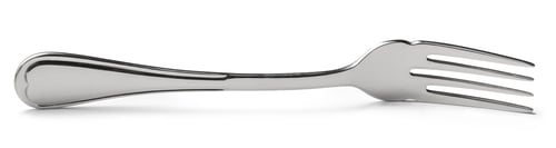 Preview: Silver cutlery fork isolated on white background