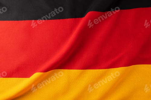 Preview: Image of close up of wrinkled national flag of germany