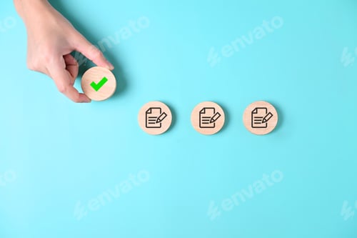 Preview: Business document paper icon, Document Management System, DMS