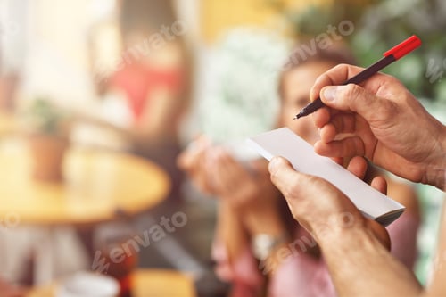 Preview: Cute couple on a date in restaurant