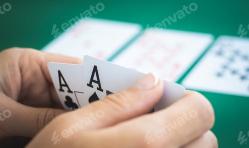 Preview: Aces in hands of gambler
