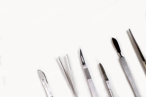 Preview: Dissection kit for medical students on white background