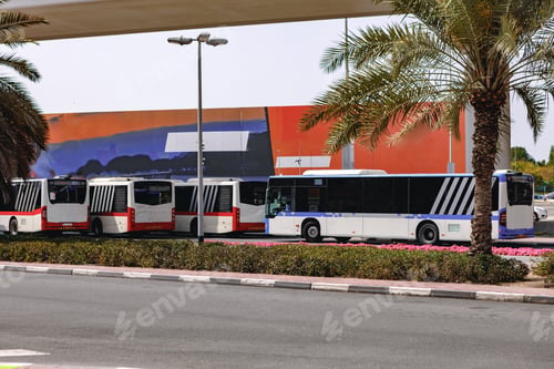 Preview: Urban bus stop public transport in Dubai city