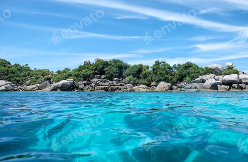 Preview: Beautiful clear wave blue sea