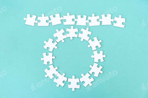 Preview: Puzzle pieces mockup for lettering