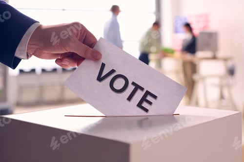 Preview: Person Casting Ballot in Election