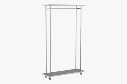 Preview: Rolling Clothes Rail with Shelves