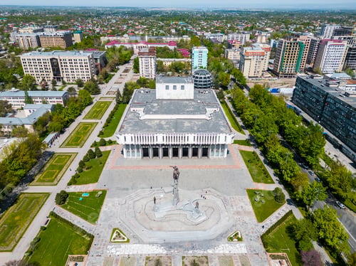 Preview: Aerial view of Bishkek city Kyrgyzstan