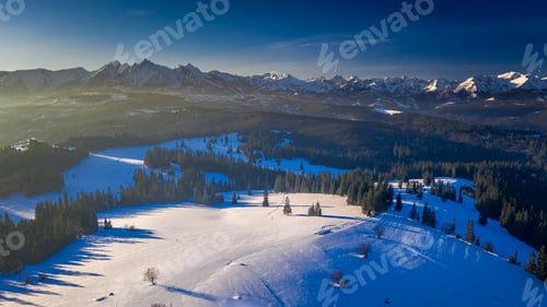 Preview: Stunning Tatra mountains at sunrise in winter