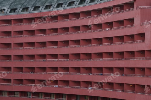 Preview: Modern beautiful building of luxury resort with balconies in Antalya, Turkey