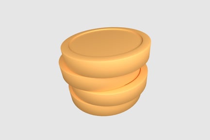 Preview: Stack of Coins Simple 3D Illustration