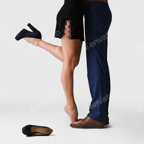 Preview: Unrecognizable woman stepped on a man's foot