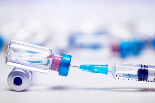 Preview: Close up on vaccine and medical syringe
