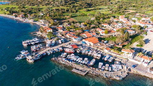Preview: Ildiri Village harbour view in Cesme Town. Ildiri Village is populer tourist destination in Turkey.