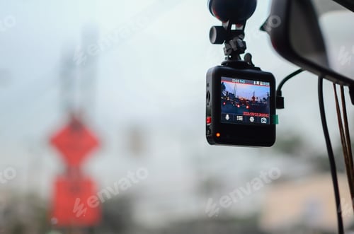Preview: concept car security,recording car camera on the front window