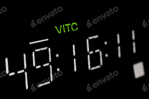 Preview: Macro shot-display of the broadcast video player, VITC