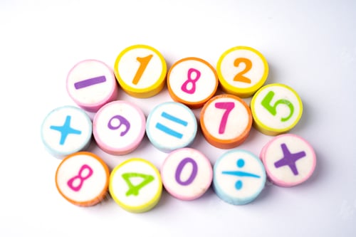 Preview: Math Number colorful background, education study mathematics learning teach concept.