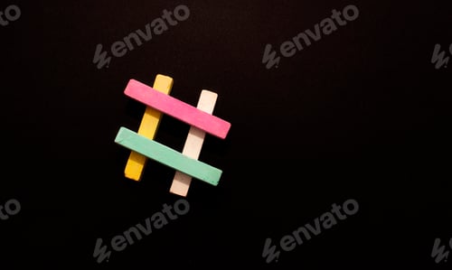 Preview: Black chalk board background with colored chalks