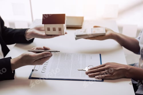 Preview: Home agents are sending pens to customers signing a contract to buy a new home.