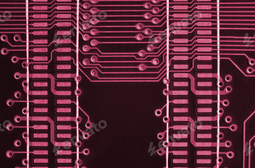 Preview: Close up of ed micro circuit board. Abstract technology background