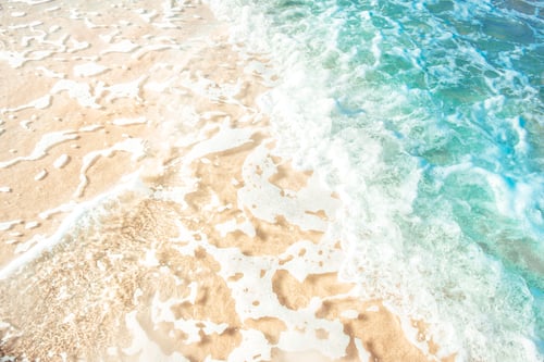 Preview: Summer beach wallpaper background, bright blue tone