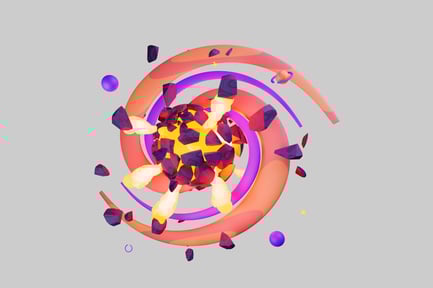 Preview: Cartoon cosmic explosion with ring