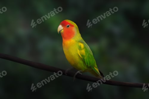Preview: Rosy-faced Lovebird (Agapornis roseicollis) - parrot