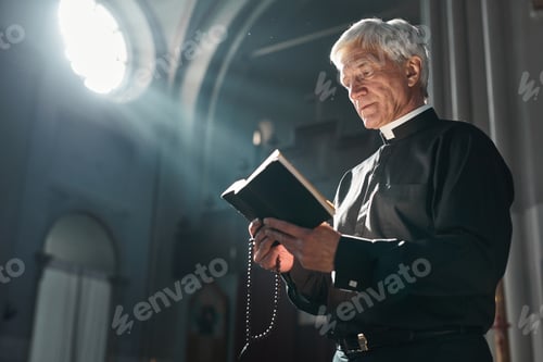 Vista previa: Sacerdote mayor con la Biblia