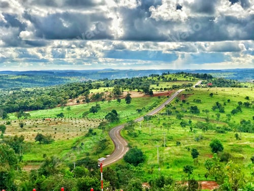 Preview: Open road view from top
