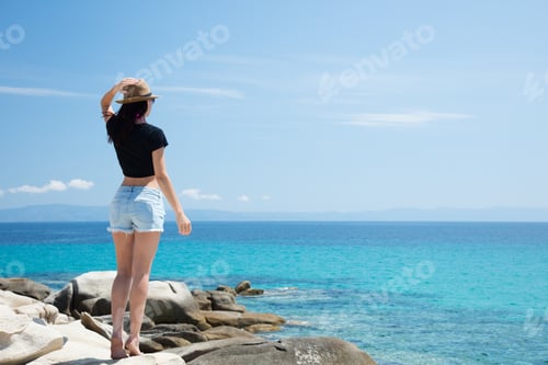 Preview: young woman in Greece