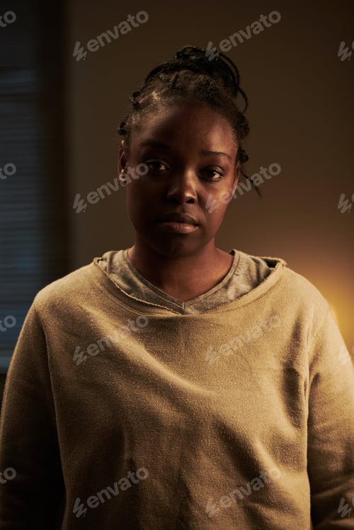 Preview: Young stressed woman with PTSD
