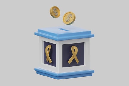 Preview: Charity box with coins