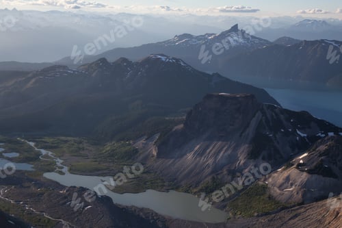 Preview: Aerial Canadian Mountain Landscape. Nature Background