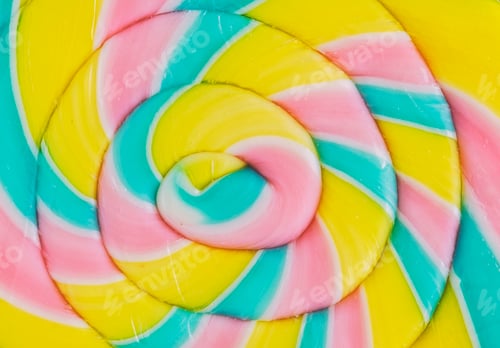Preview: Closeup of colorful lollipop textured background