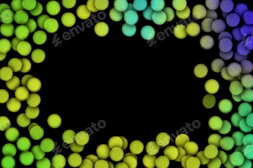 Preview: Bokeh Circles Of Different Colors Of Light On A Black Background