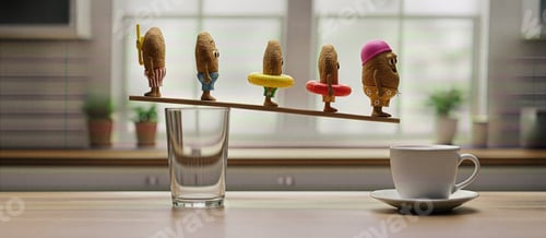 Preview: Cookies diving in a cup of milk