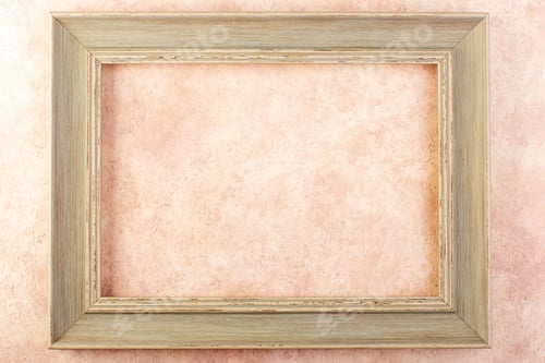 Preview: a top view photo frame empty designed isolated on the pink background photo image capture
