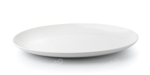 Preview: Empty plate isolated on a white background