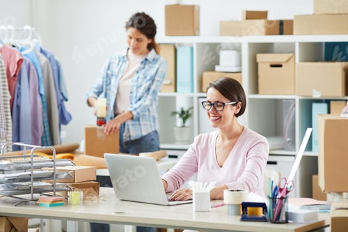 Preview: Young online shop manager consulting clients